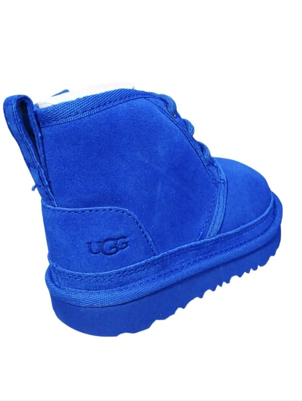 UGG Kids Bright Blue Suede zip up Boot **discontinued color***